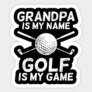 Golfing Grandpa Golf Grandfather Golfer Gift Sticker